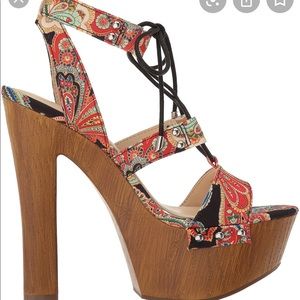 Jessica Simpson Paisley Design Heels